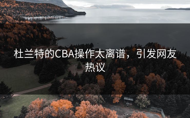 杜兰特的CBA操作太离谱，引发网友热议